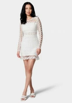 JUMP Eyelet Detail Mini Dress