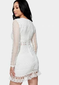 JUMP Eyelet Detail Mini Dress