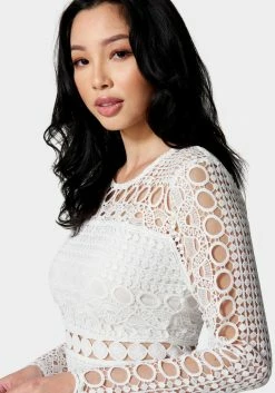 JUMP Eyelet Detail Mini Dress