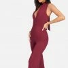Halter Neck Keyhole Jumpsuit