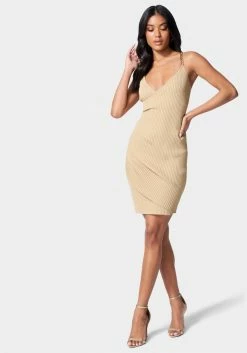 JUMP Chain Strap Faux Wrap Dress Bridal