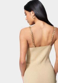 JUMP Chain Strap Faux Wrap Dress Bridal