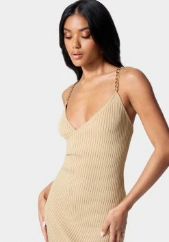 JUMP Chain Strap Faux Wrap Dress Bridal