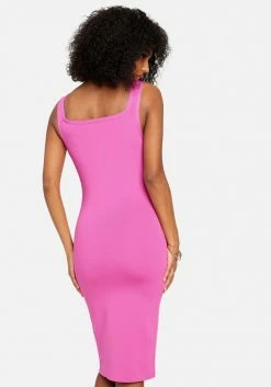 JUMP Bandage Dresses Bandage Double Ended Zipper Midi Dress