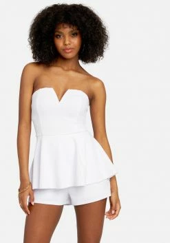 JUMP Strapless Peplum Romper