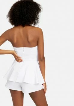 JUMP Strapless Peplum Romper