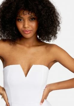 JUMP Strapless Peplum Romper