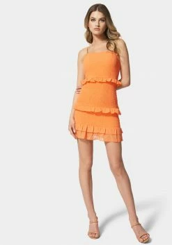 JUMP Smocked Ruffle Mini Dress Festival Season