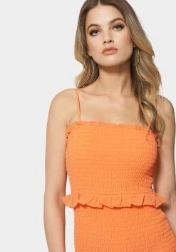 JUMP Smocked Ruffle Mini Dress Festival Season