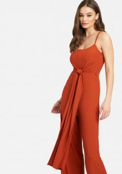 Bridal Knot Waist Slinky Knit Jumpsuit