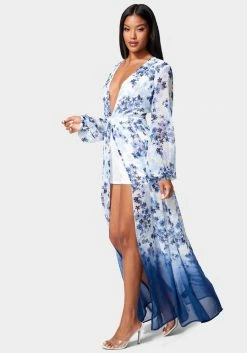JUMP Printed Deep V Maxi