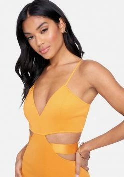 JUMP Bridal Side Cutout Bodycon Dress