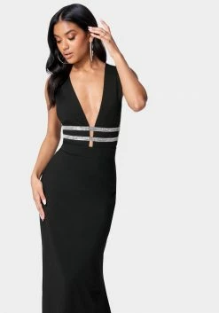 JUMP Illusion Cutout Sparkle Gown Bridal