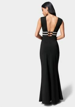 JUMP Illusion Cutout Sparkle Gown Bridal