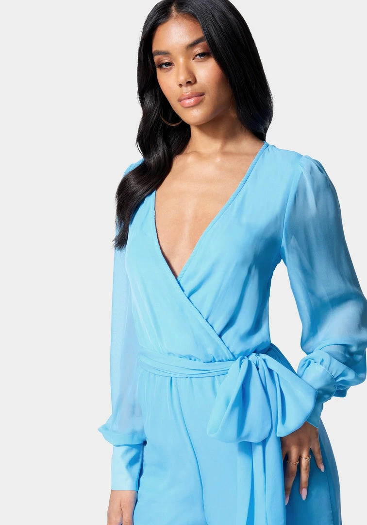 Surplice Wrap Jumpsuit Bridal 4 Surplice Wrap Jumpsuit Bridal