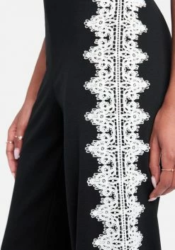 Lace Trim Mock Neck Jumpsuit 8 Lace Trim Mock Neck Jumpsuit