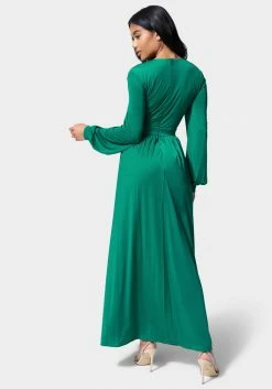 JUMP Deep V Solid Maxi Dress Spring/Summer