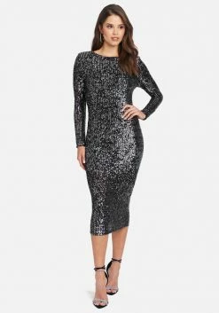 JUMP Best Sellers Sequin Cowl Back Midi Dress