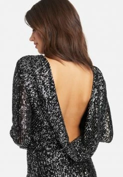 JUMP Best Sellers Sequin Cowl Back Midi Dress