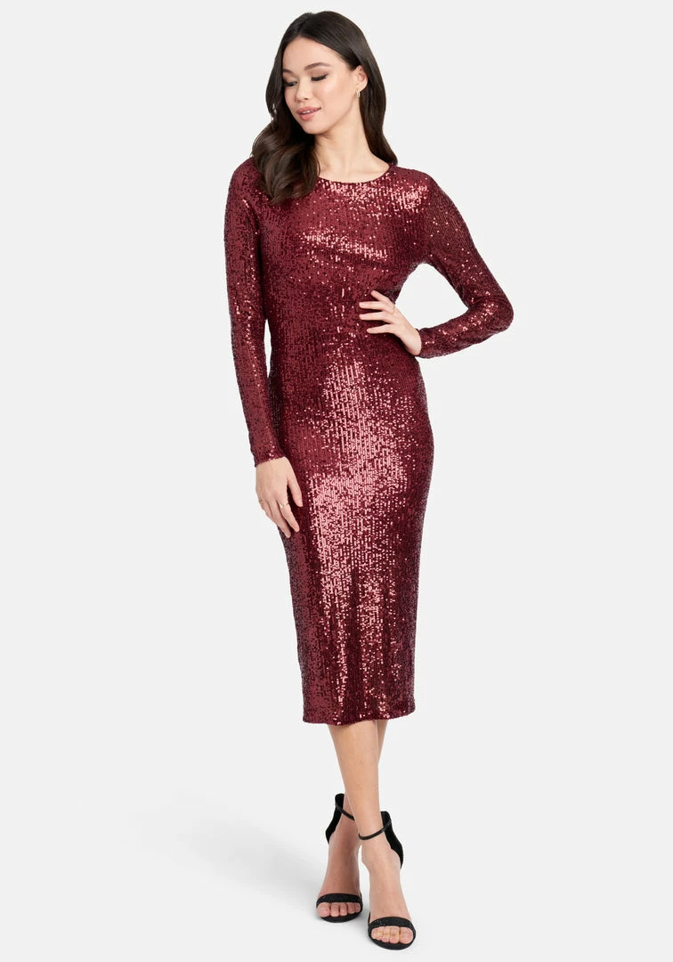 JUMP Best Sellers Sequin Cowl Back Midi Dress 1 JUMP Best Sellers Sequin Cowl Back Midi Dress