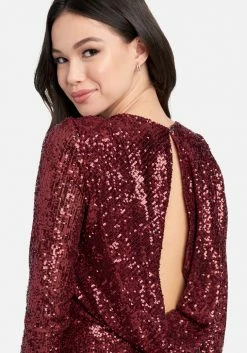 JUMP Best Sellers Sequin Cowl Back Midi Dress 8 JUMP Best Sellers Sequin Cowl Back Midi Dress