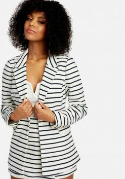TC Sets Stripe Knit Blazer Jacket