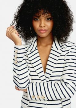 TC Sets Stripe Knit Blazer Jacket