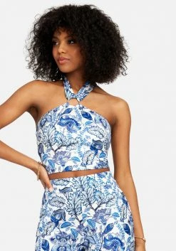 TC Print Shop Ring Detail Halter Top