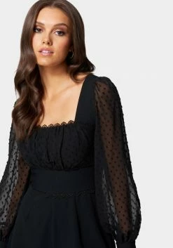 TC Swiss Dot Sleeve Romper With Trim Detail Festival Season 10 TC Swiss Dot Sleeve Romper With Trim Detail Festival Season