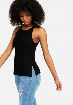 TC Pointelle Halter Sweater Top