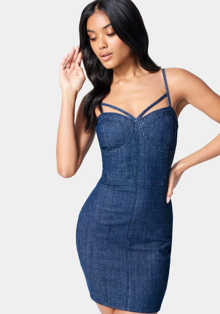 TC Festival Season Spaghetti Strap Bustier Denim Dress 1 TC Festival Season Spaghetti Strap Bustier Denim Dress