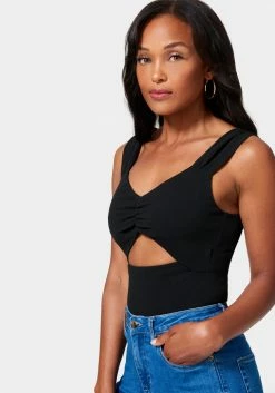 TC Ruched Sleeve Cutout Detail Top Festival Season
