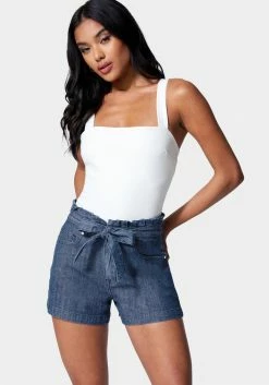 TC High Waist Paperbag Denim Short Festival Season