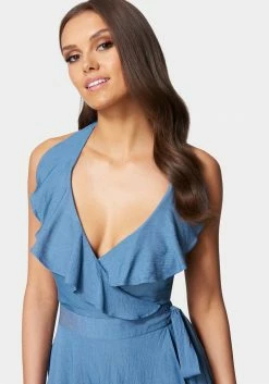 TC Halter Ruffle Detail Romper