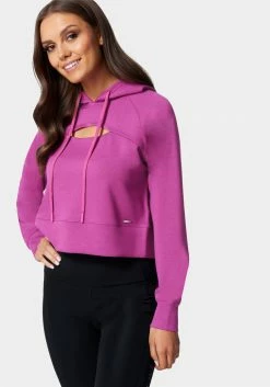 TC Bebe Logo Keyhole Hoodie