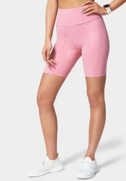 TC Bebe Logo Embossed Snakeskin Biker Short