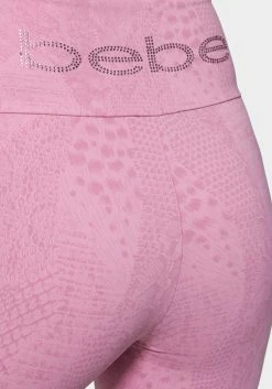 TC Bebe Logo Embossed Snakeskin Legging