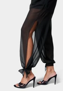 Solid Ankle Tie Jumpsuit