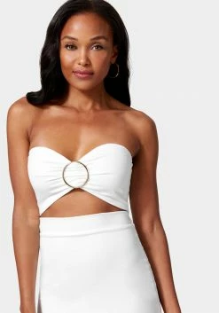 JUMP Strapless Front Cutout Midi Dress Bridal 10 JUMP Strapless Front Cutout Midi Dress Bridal