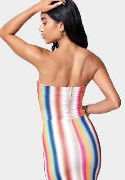 JUMP Clothing Printed Front Cutout Midi Dress