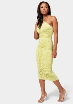 JUMP Bridal All-Over Shirred Halter Neck Dress