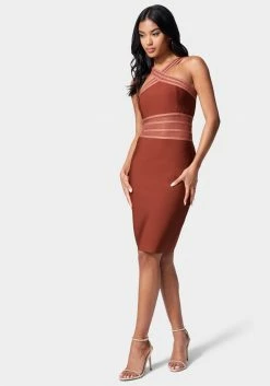 JUMP Bandage Cross Front Dress