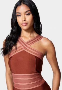 JUMP Bandage Cross Front Dress