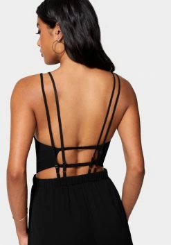 JUMP Festival Season Strappy Back Slit Maxi Dress