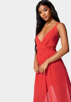 JUMP Festival Season Strappy Back Slit Maxi Dress