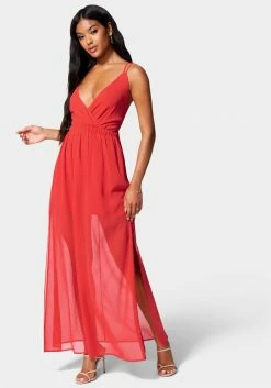 JUMP Festival Season Strappy Back Slit Maxi Dress
