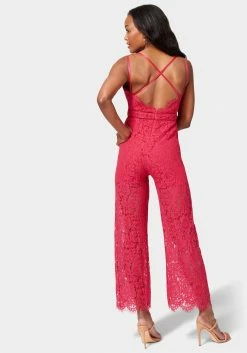 Strappy Back Lace Jumpsuit