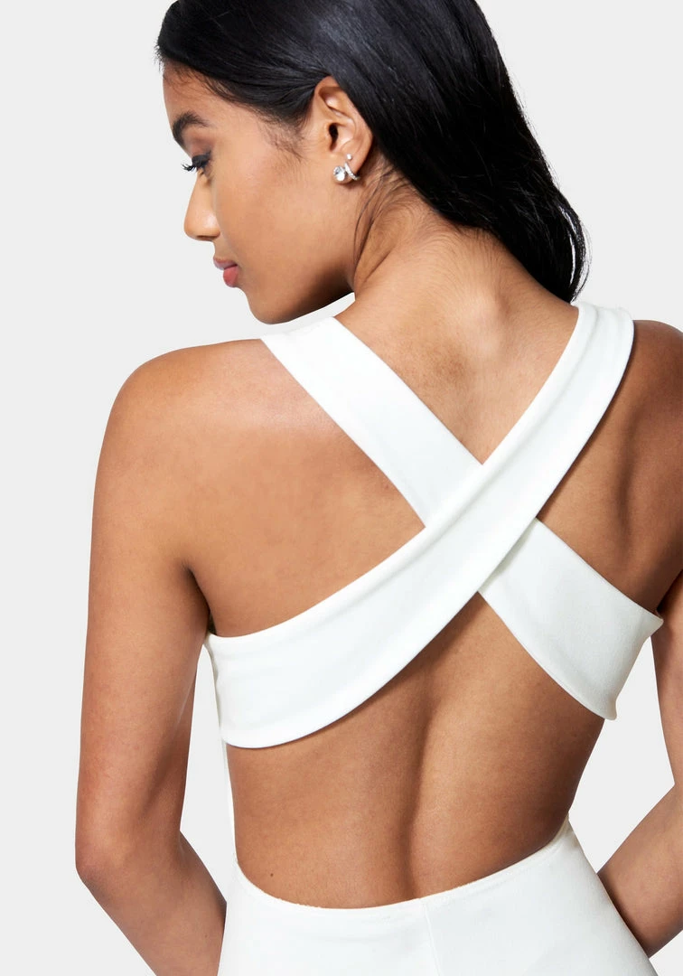 JUMP Bridal Cross Back Skater Dress 4 JUMP Bridal Cross Back Skater Dress