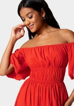 JUMP Festival Season Puff Sleeve Tiered Poplin Flare 8 JUMP Festival Season Puff Sleeve Tiered Poplin Flare