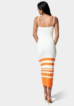 JUMP Festival Season Striped Midi Dress